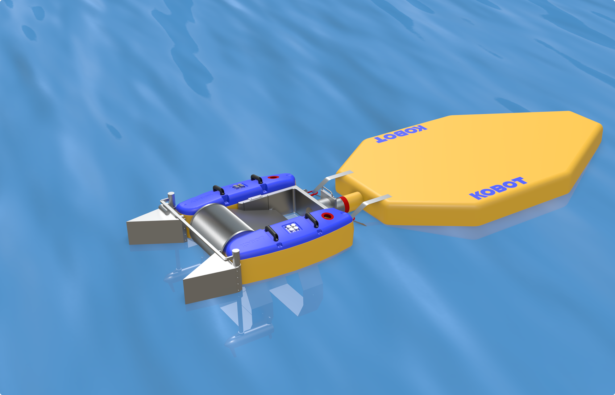 KOAI cleantech drone deployed on water