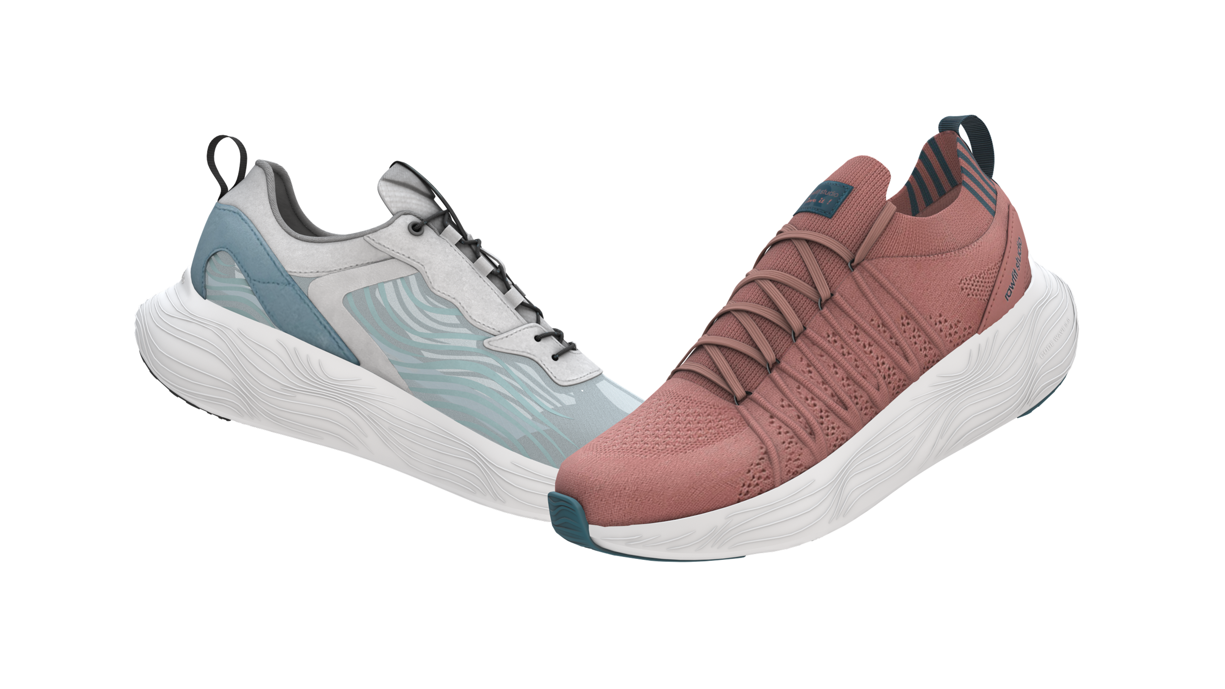 Two colorways, two materials, two shoes side by side