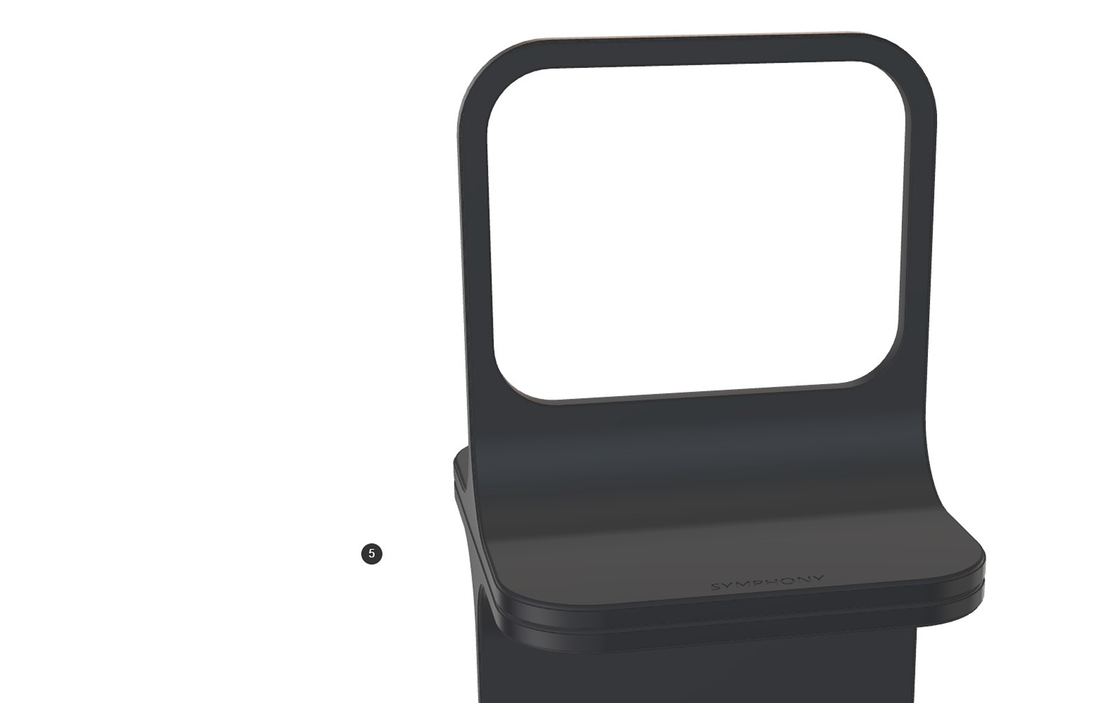Step-by-step 3D assembly sequence on the kiosk display